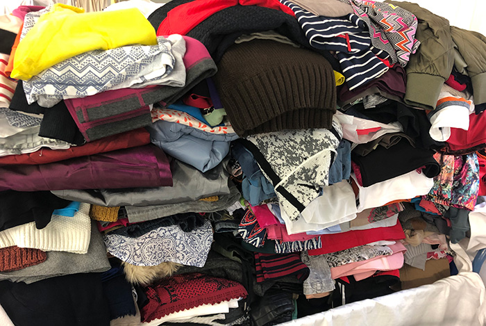 Unsere Sortierkleidung gebraucht Unsere Sortierkleidung gebraucht