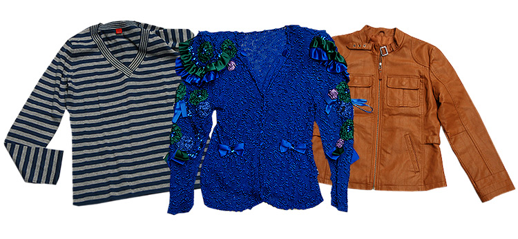 Mix Kleidung Creme, darunter warme und Sommer Sachen Mix Kleidung Creme, darunter warme und Sommer Sachen